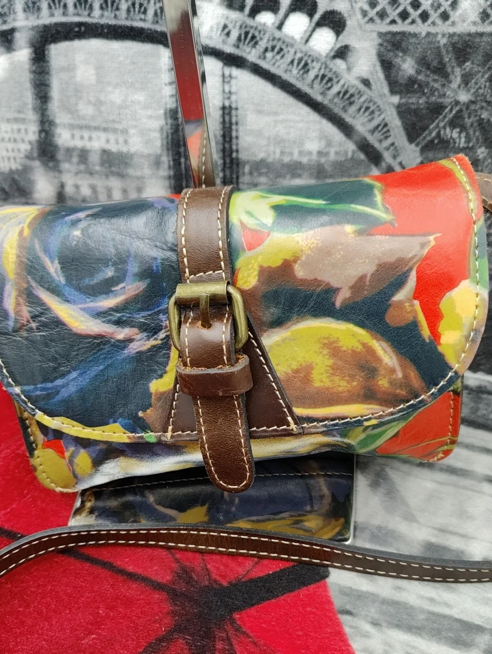 Patricia Nash Leather Floral Crossbody